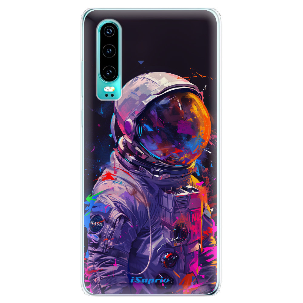 Odolné silikónové puzdro iSaprio - Neon Astronaut - Huawei P30