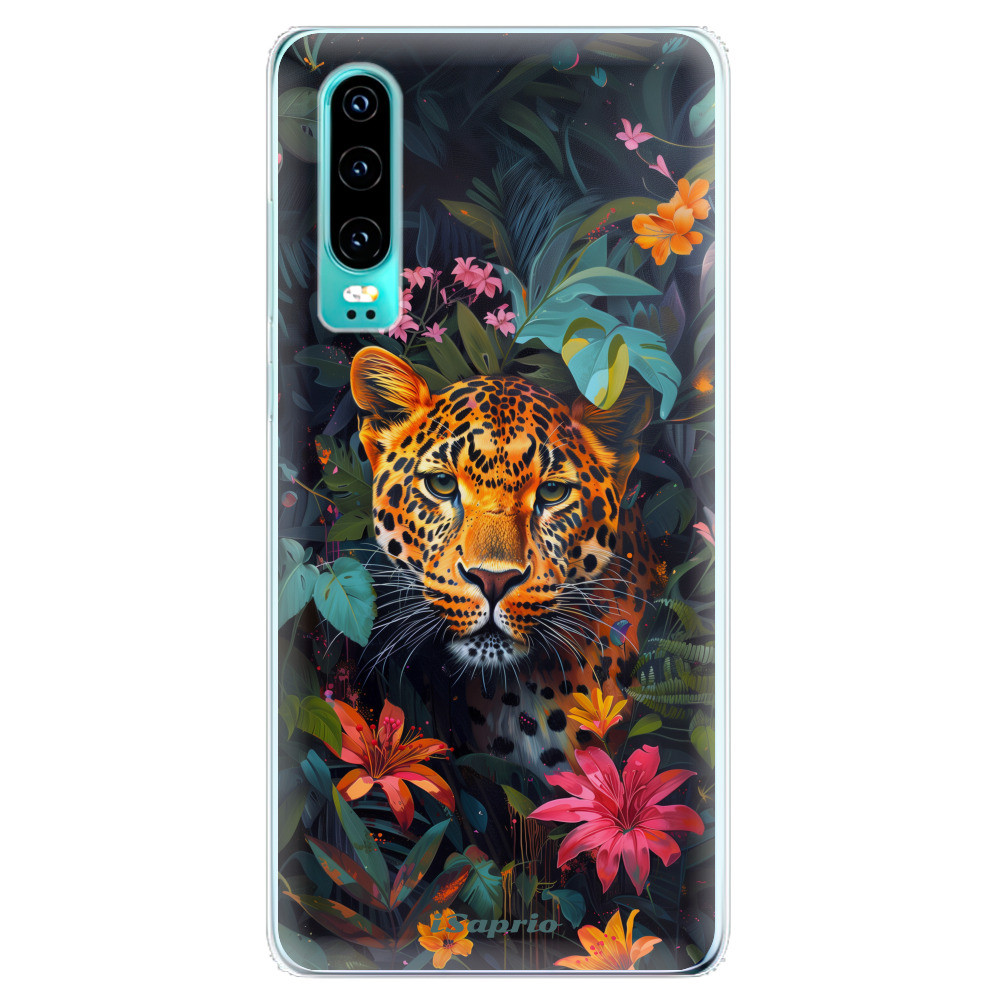 Odolné silikónové puzdro iSaprio - Flower Jaguar - Huawei P30