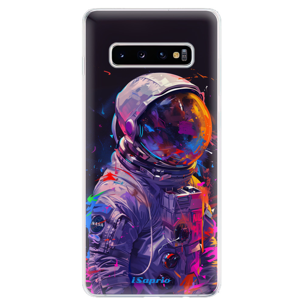 Odolné silikónové puzdro iSaprio - Neon Astronaut - Samsung Galaxy S10+