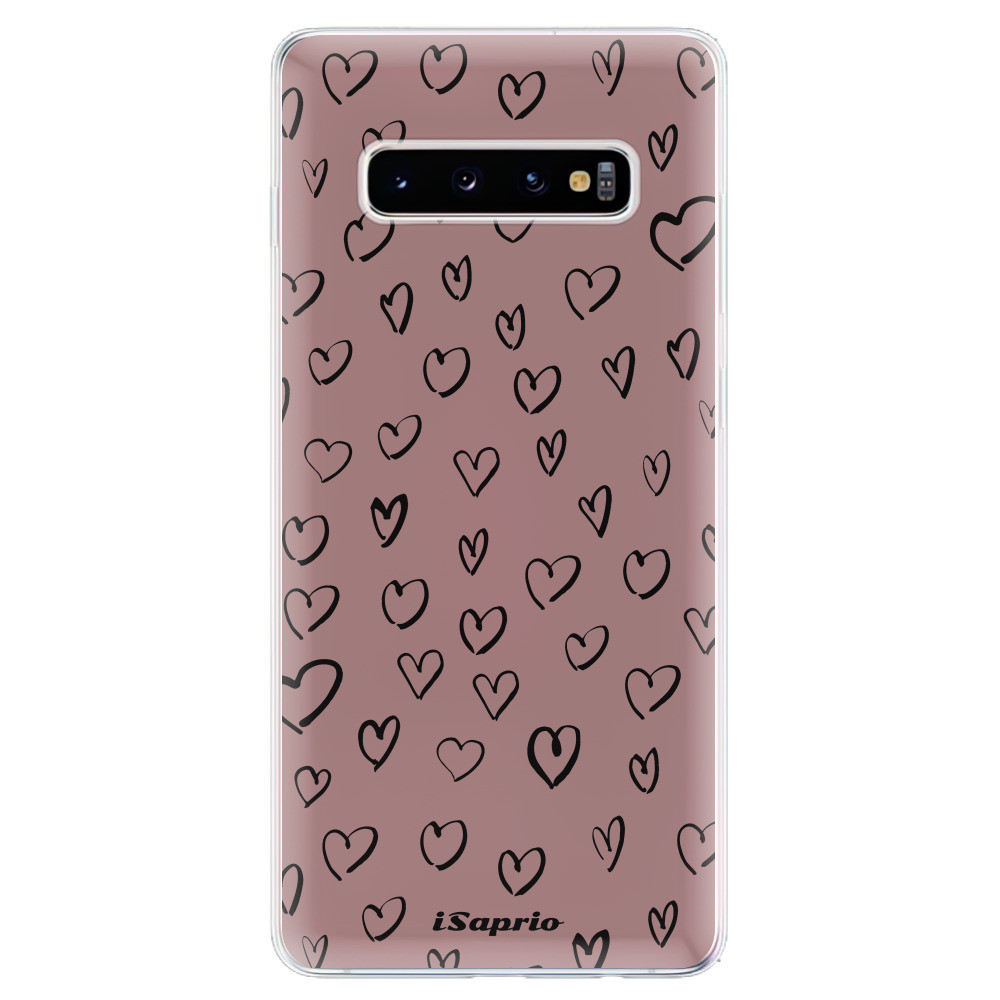 Odolné silikónové puzdro iSaprio - Heart Dark - Samsung Galaxy S10+