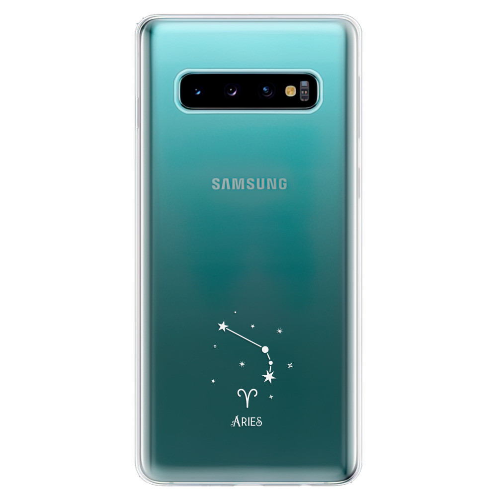 Odolné silikónové puzdro iSaprio - čiré - Beran - Samsung Galaxy S10