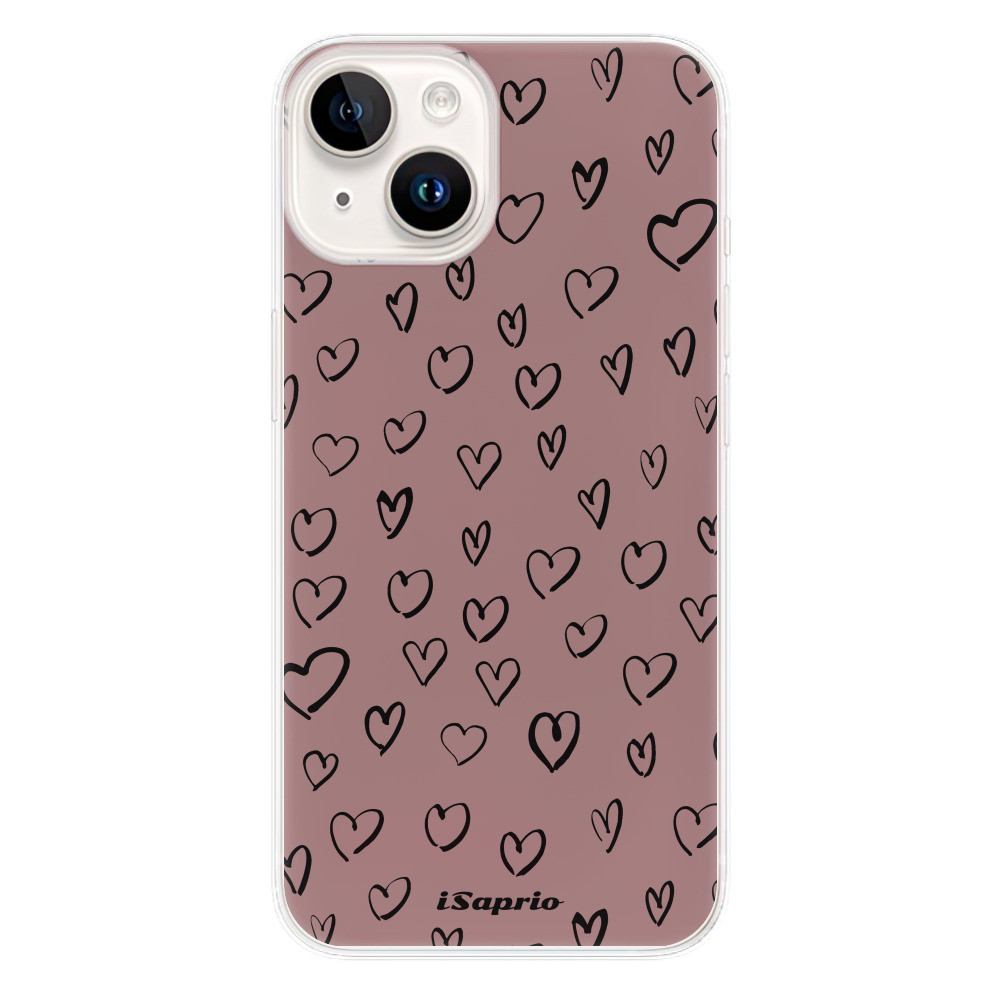 Odolné silikónové puzdro iSaprio - Heart Dark - iPhone 15 Plus