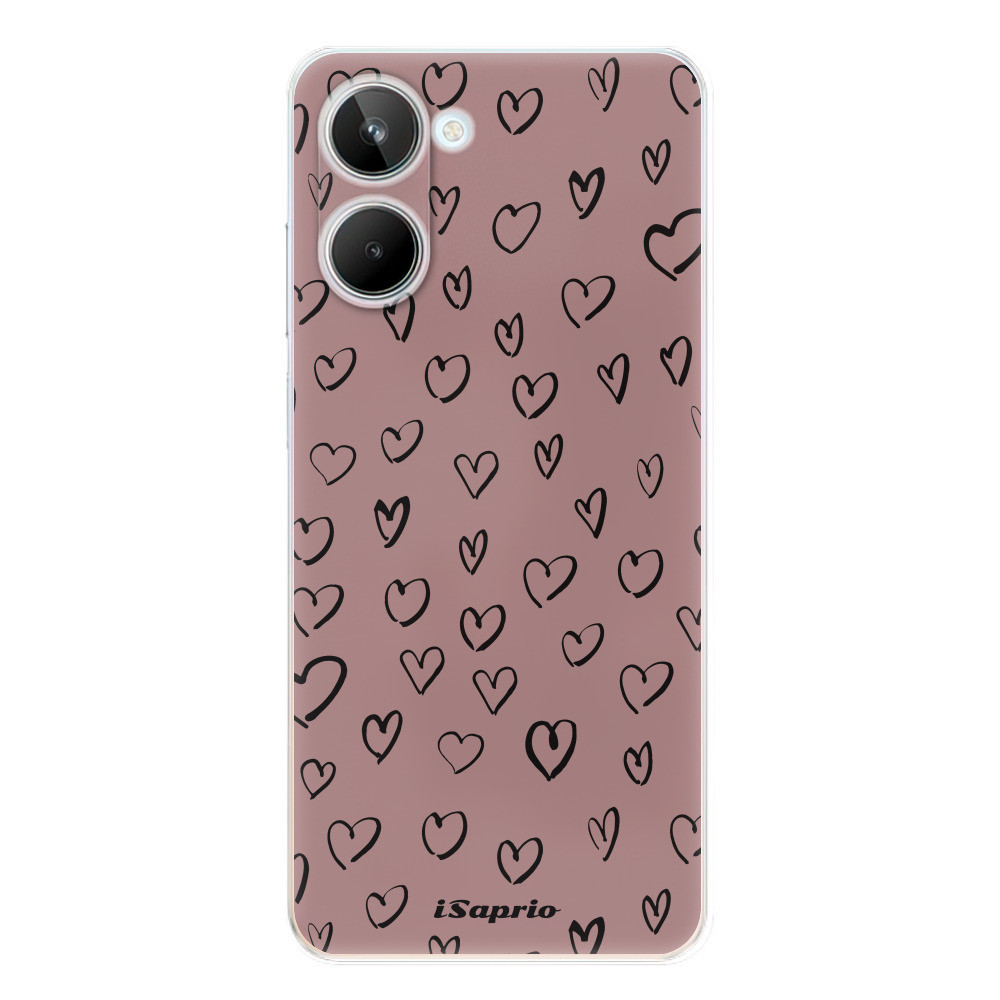Odolné silikónové puzdro iSaprio - Heart Dark - Realme 10