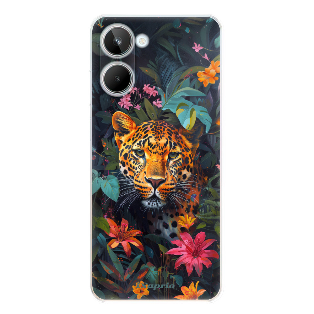 Odolné silikónové puzdro iSaprio - Flower Jaguar - Realme 10