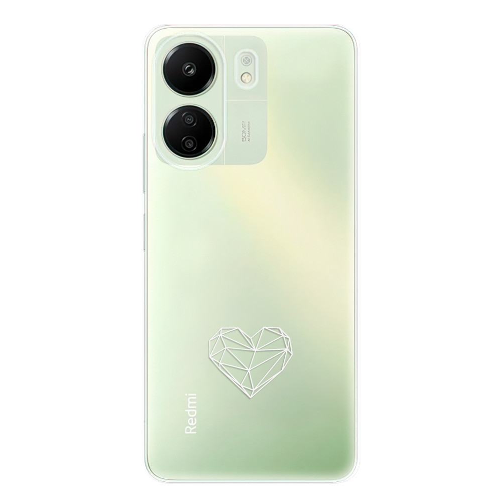 Odolné silikónové puzdro iSaprio - čiré - Digital Love - Xiaomi Redmi 13C