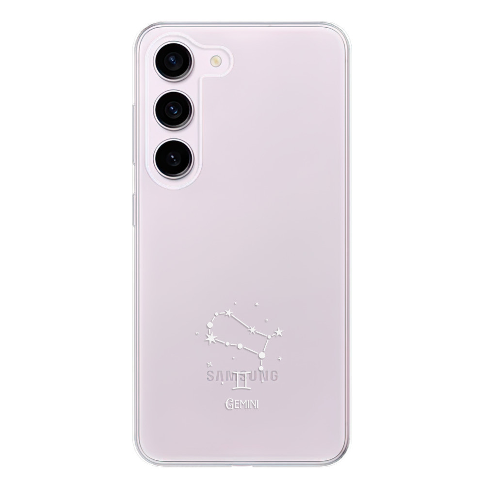 Odolné silikónové puzdro iSaprio - čiré - Blíženci - Samsung Galaxy S23 5G