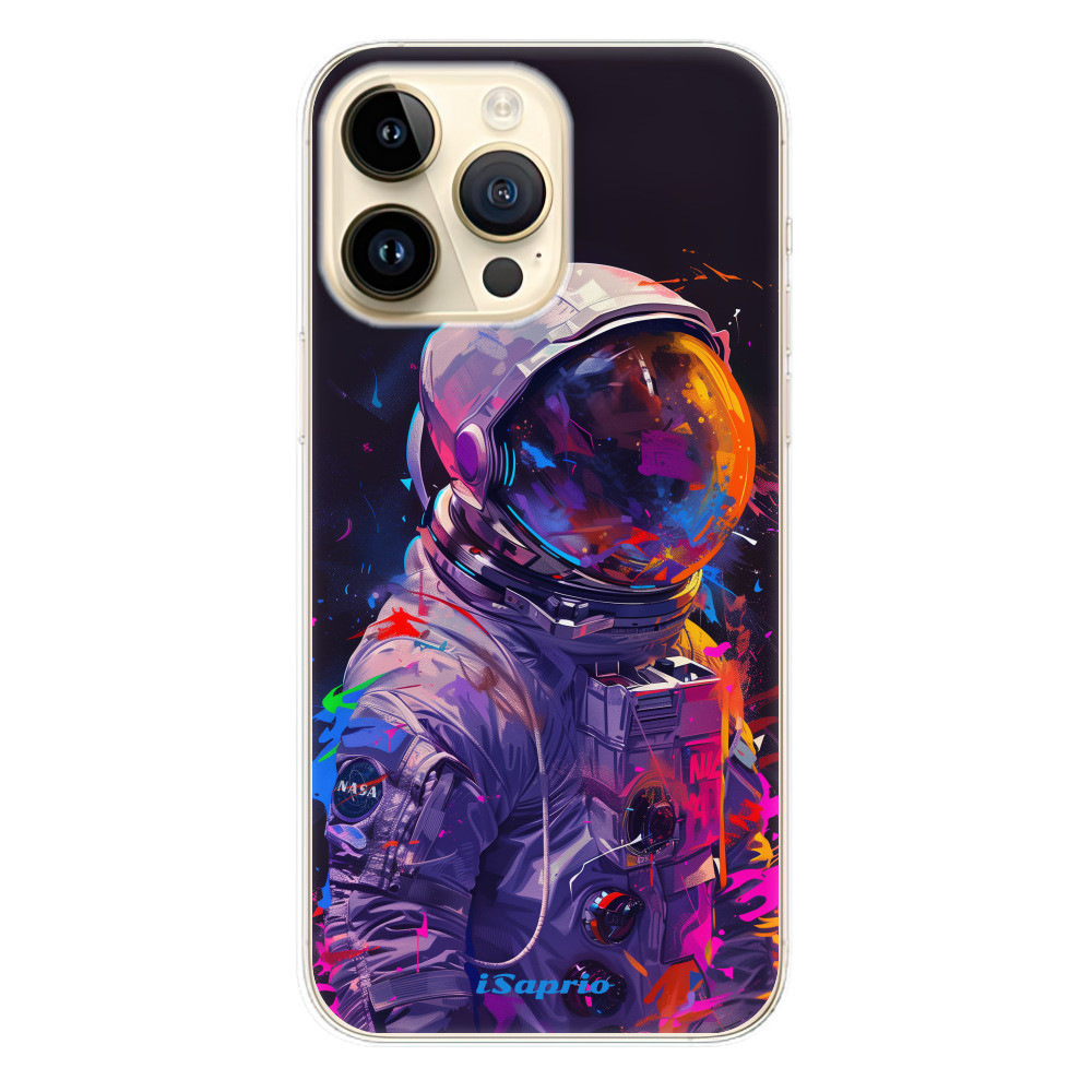 Odolné silikónové puzdro iSaprio - Neon Astronaut - iPhone 14 Pro Max