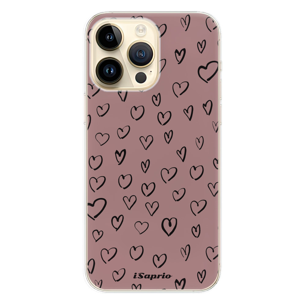Odolné silikónové puzdro iSaprio - Heart Dark - iPhone 14 Pro Max
