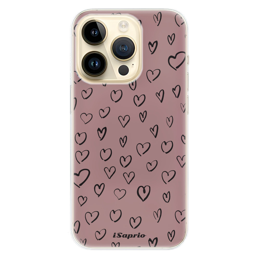 Odolné silikónové puzdro iSaprio - Heart Dark - iPhone 14 Pro