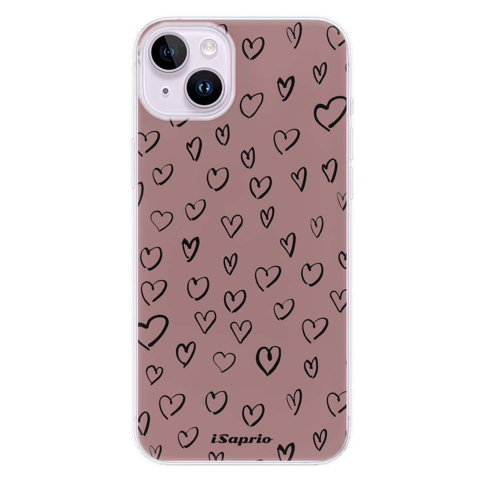 Odolné silikónové puzdro iSaprio - Heart Dark - iPhone 14 Plus