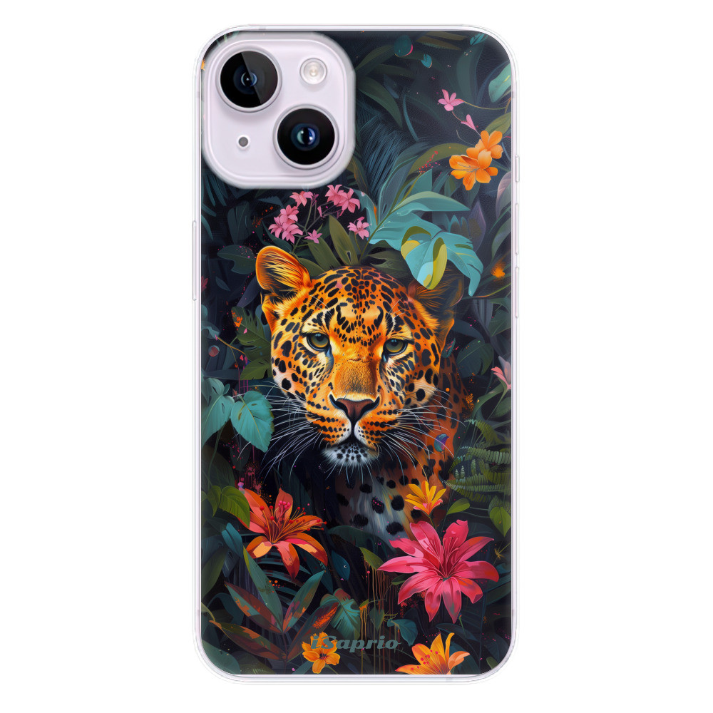 Odolné silikónové puzdro iSaprio - Flower Jaguar - iPhone 14