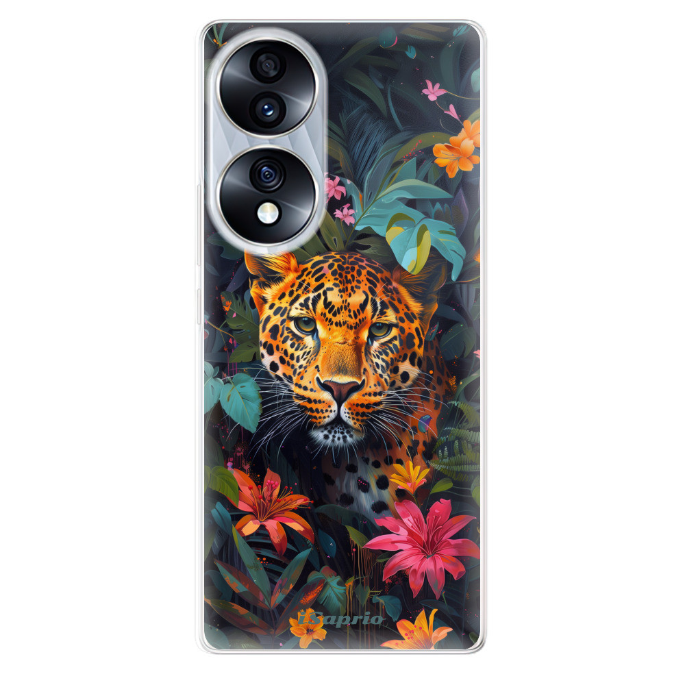 Odolné silikónové puzdro iSaprio - Flower Jaguar - Honor 70
