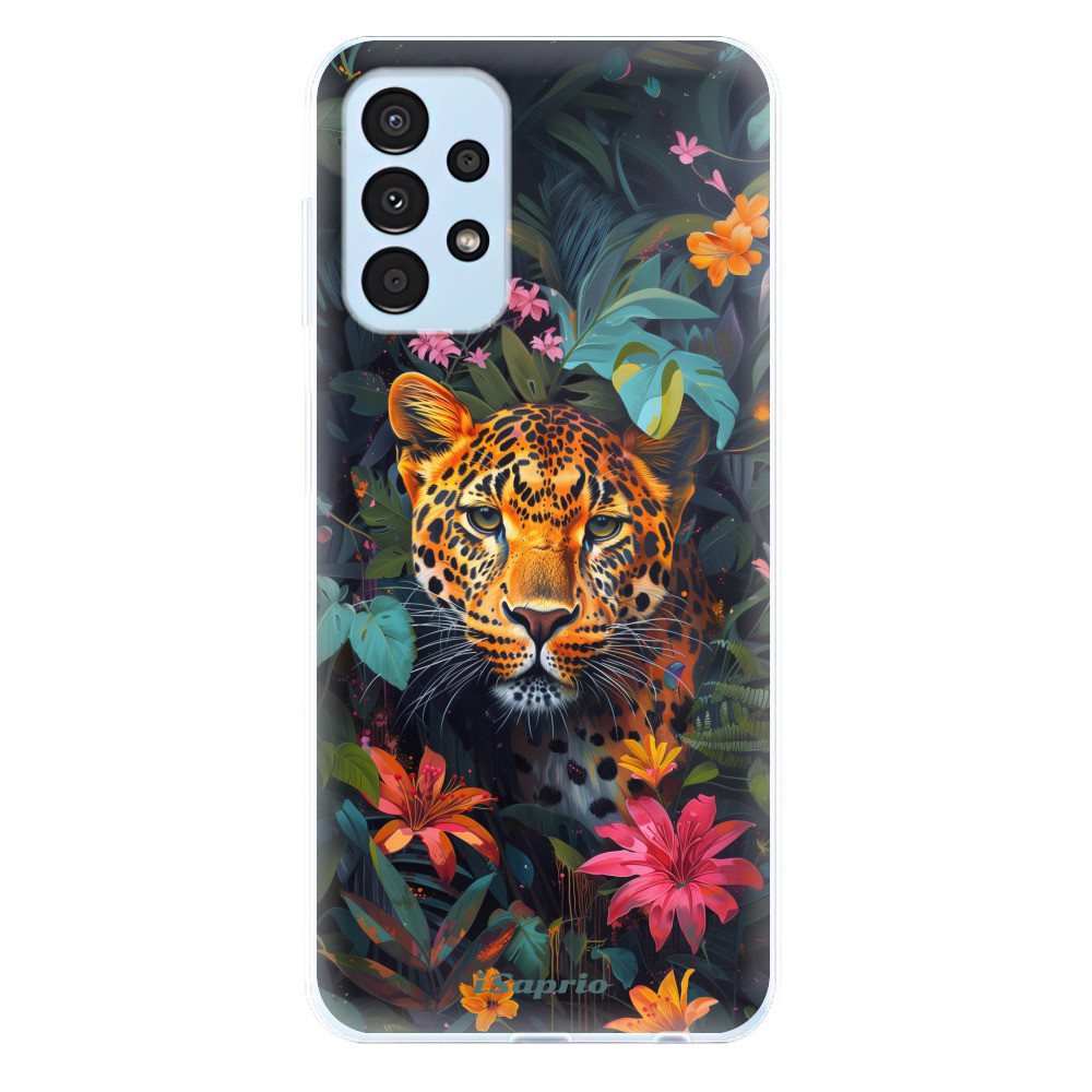 Odolné silikónové puzdro iSaprio - Flower Jaguar - Samsung Galaxy A13