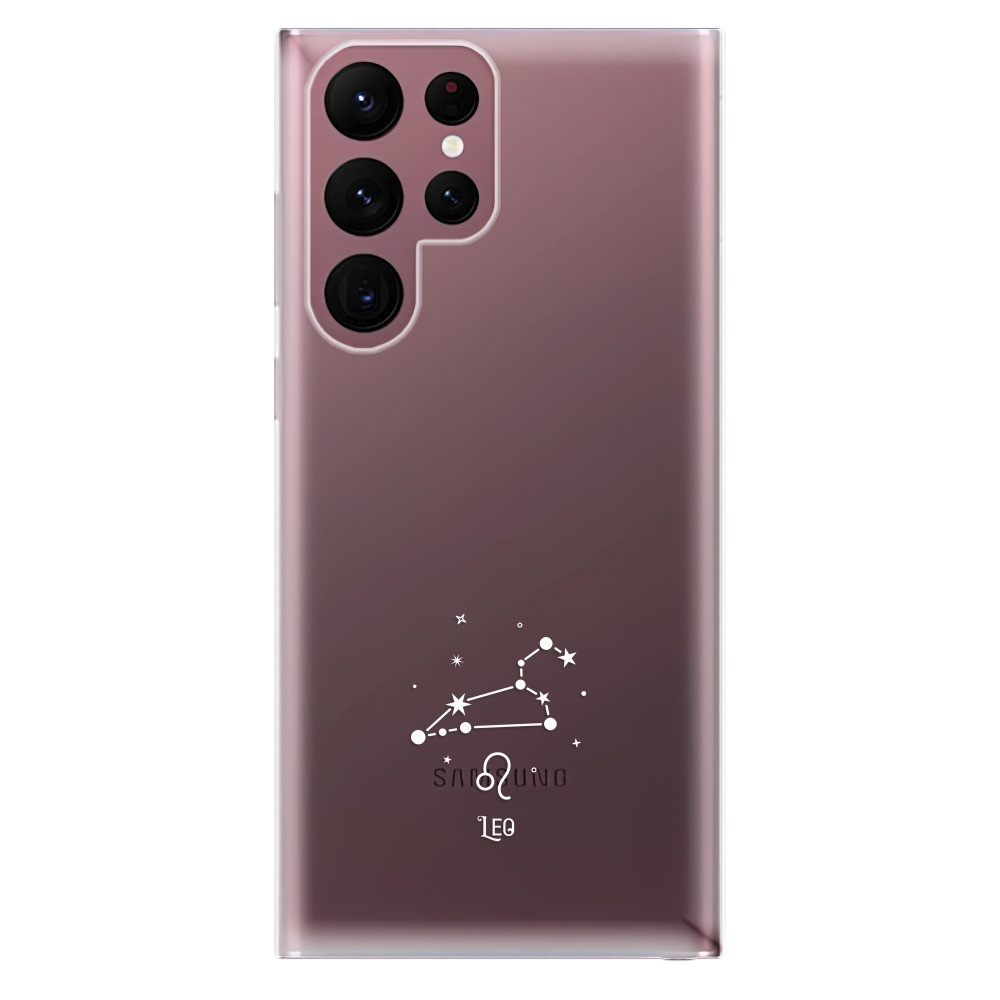 Odolné silikónové puzdro iSaprio - čiré - Lev - Samsung Galaxy S22 Ultra 5G