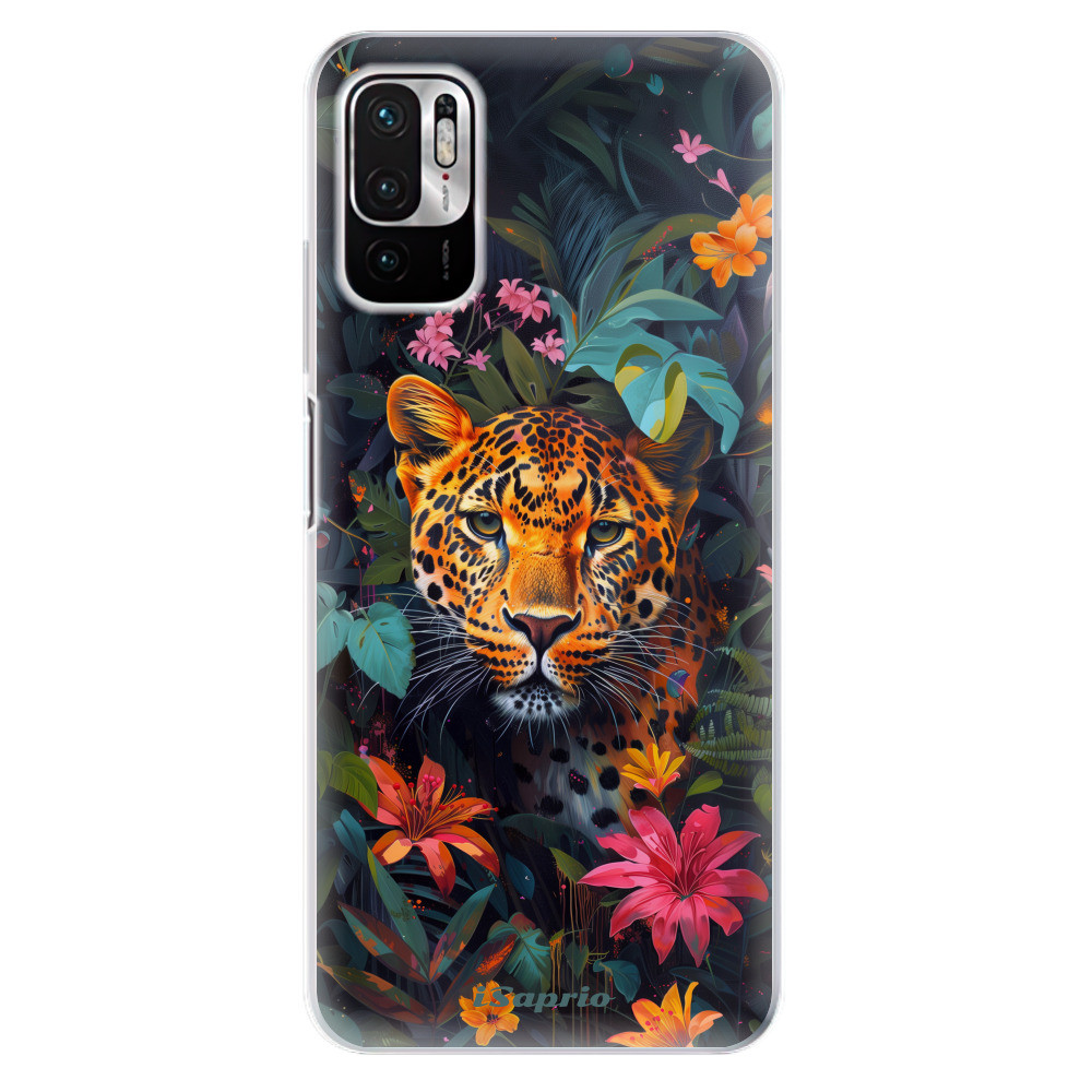 Odolné silikónové puzdro iSaprio - Flower Jaguar - Xiaomi Redmi Note 10 5G