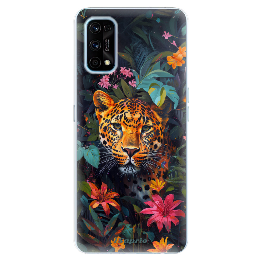 Odolné silikónové puzdro iSaprio - Flower Jaguar - Realme 7 Pro