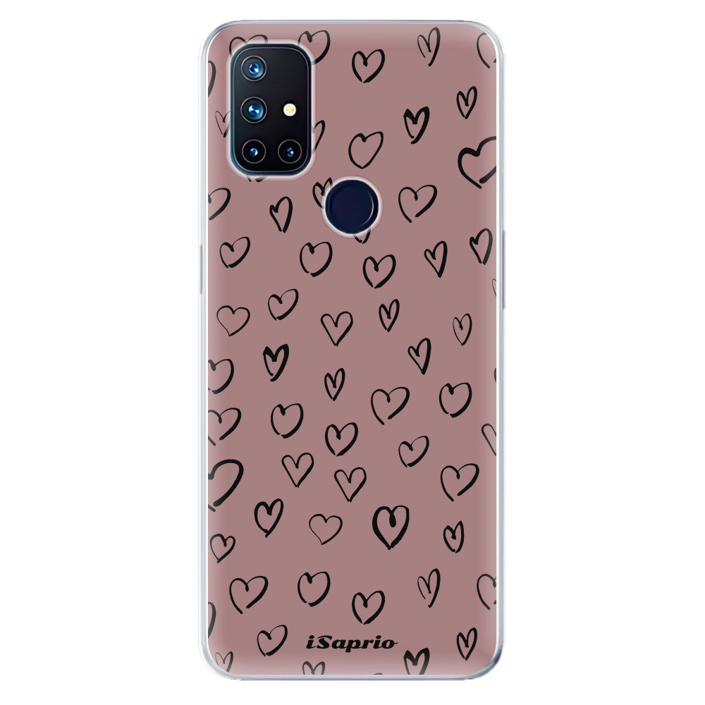 Odolné silikónové puzdro iSaprio - Heart Dark - OnePlus Nord N10 5G