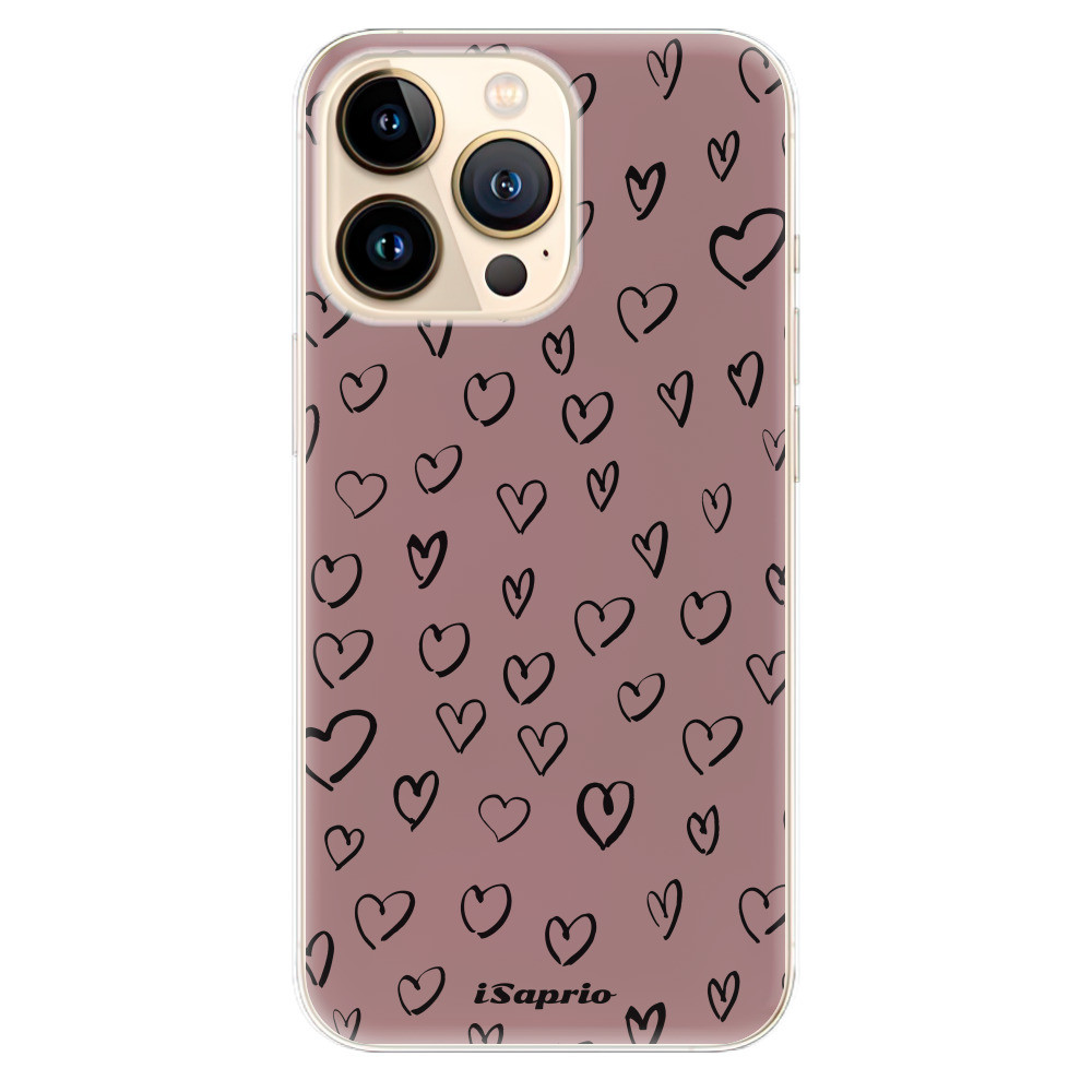 Odolné silikónové puzdro iSaprio - Heart Dark - iPhone 13 Pro Max