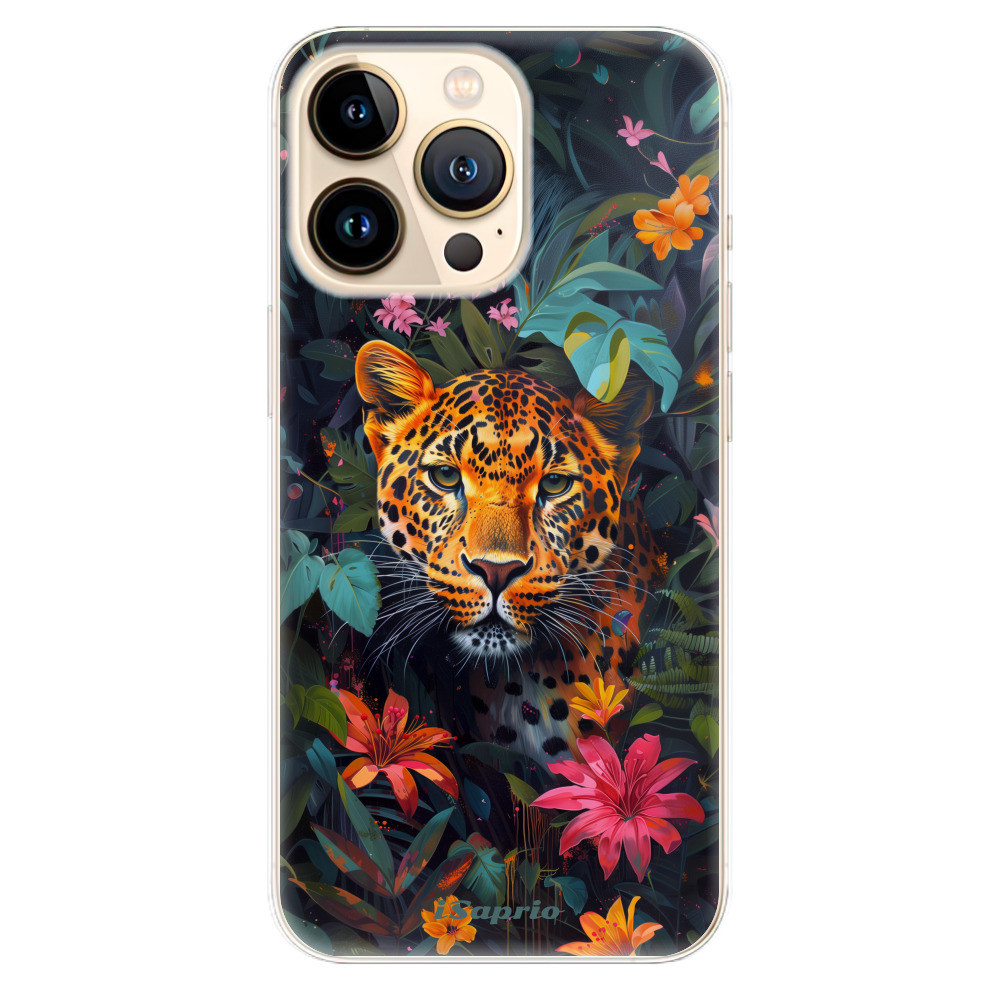 Odolné silikónové puzdro iSaprio - Flower Jaguar - iPhone 13 Pro Max