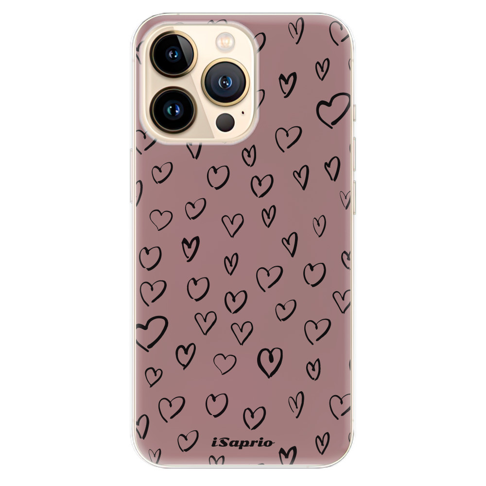 Odolné silikónové puzdro iSaprio - Heart Dark - iPhone 13 Pro