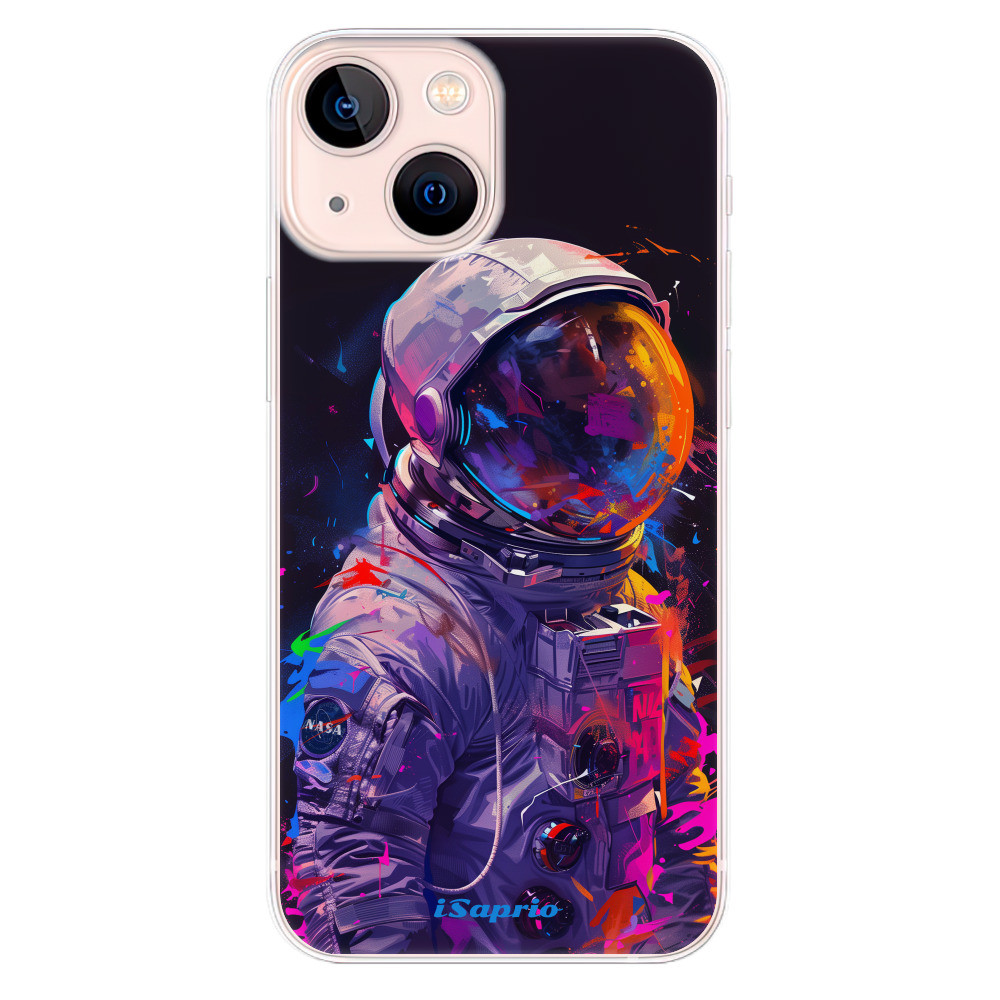 Odolné silikónové puzdro iSaprio - Neon Astronaut - iPhone 13 mini