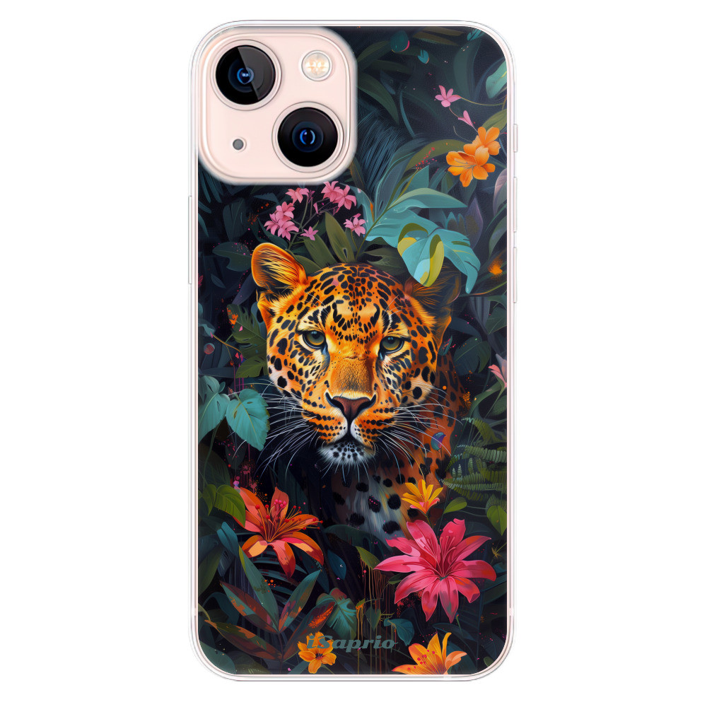 Odolné silikónové puzdro iSaprio - Flower Jaguar - iPhone 13 mini