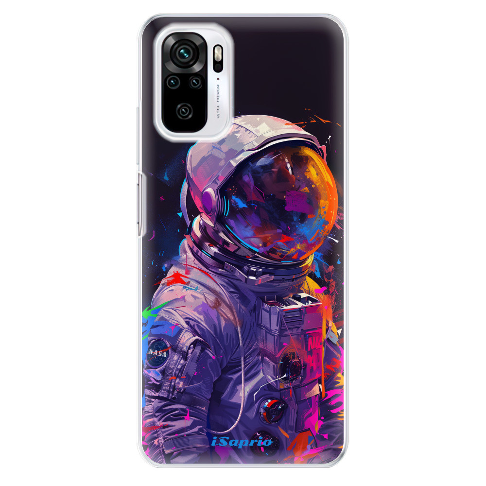 Odolné silikónové puzdro iSaprio - Neon Astronaut - Xiaomi Redmi Note 10 / Note 10S