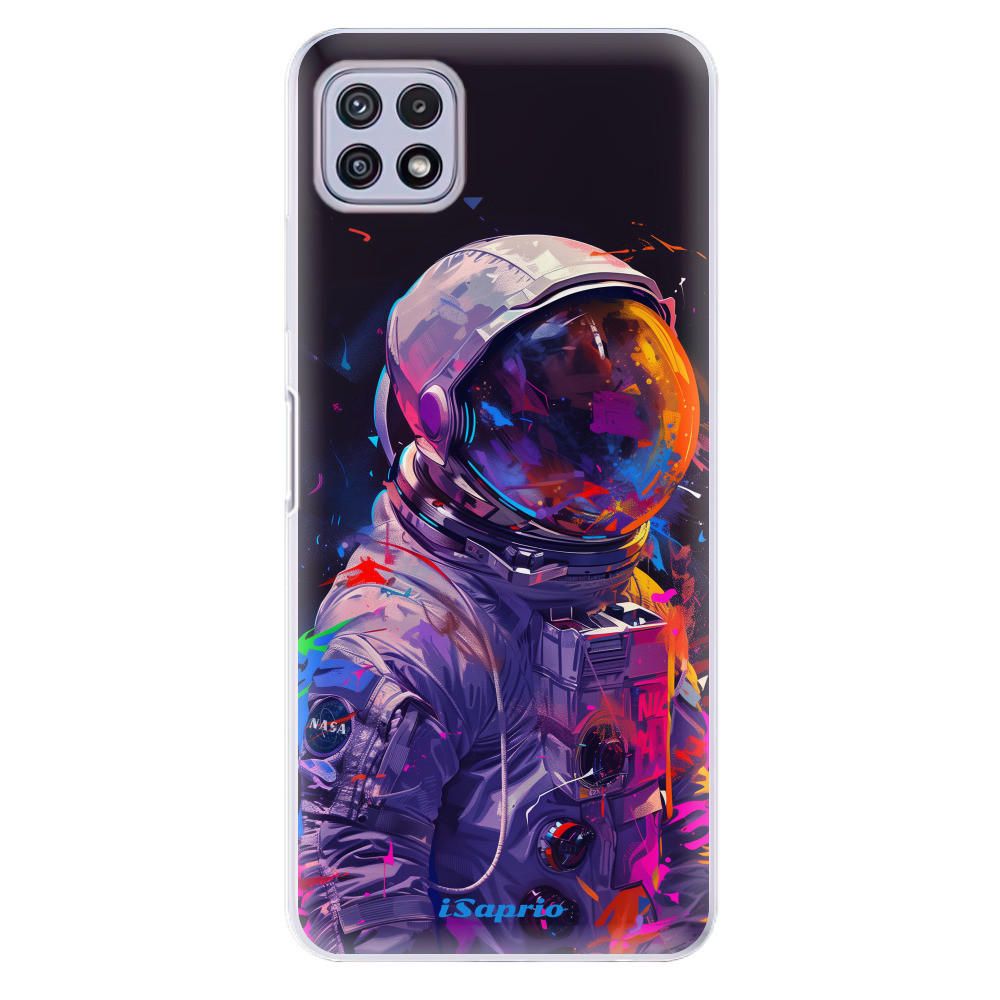 Odolné silikónové puzdro iSaprio - Neon Astronaut - Samsung Galaxy A22 5G