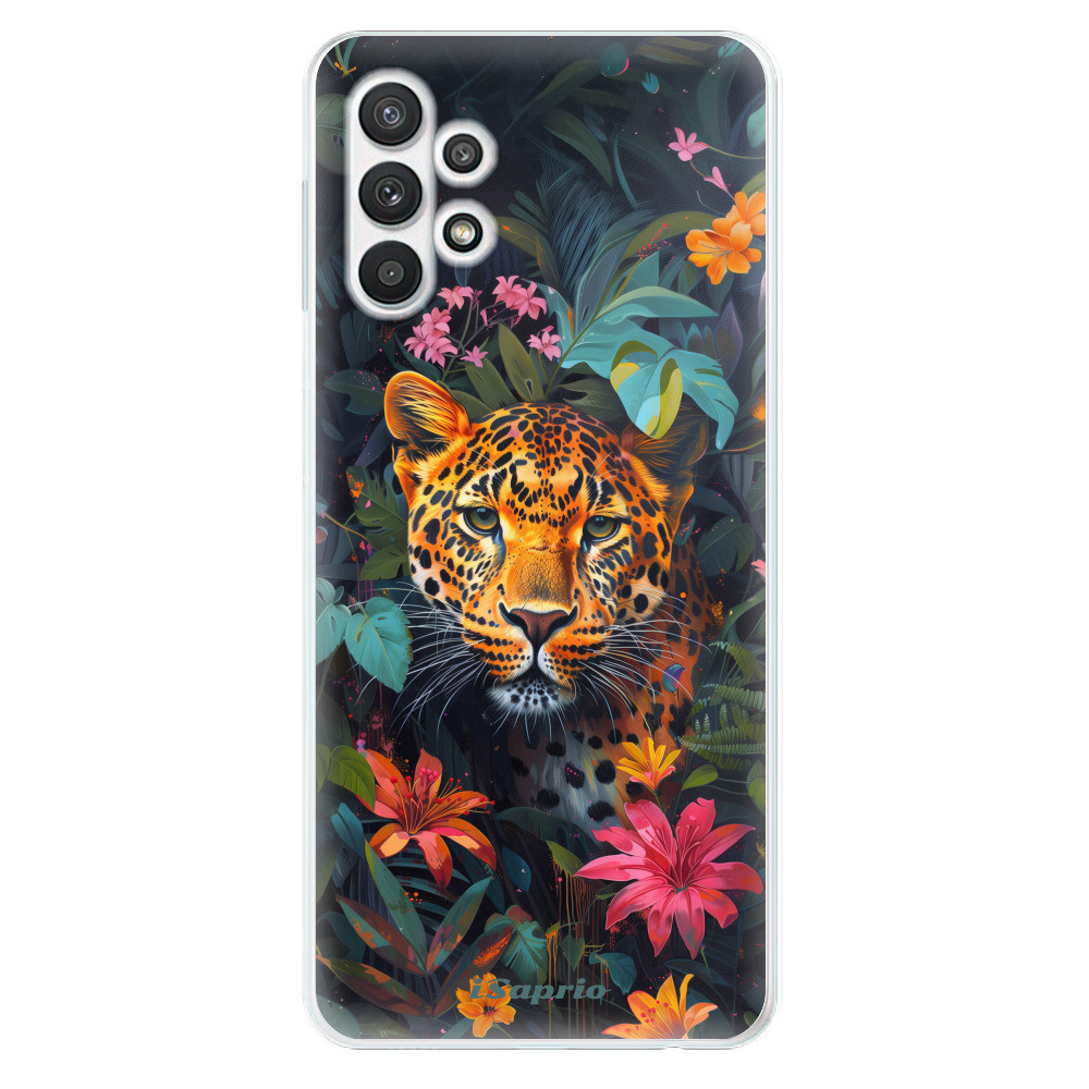 Odolné silikónové puzdro iSaprio - Flower Jaguar - Samsung Galaxy A32