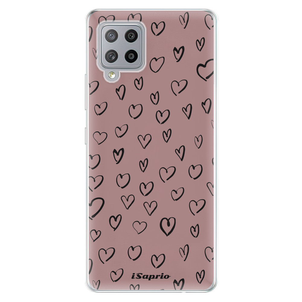 Odolné silikónové puzdro iSaprio - Heart Dark - Samsung Galaxy A42