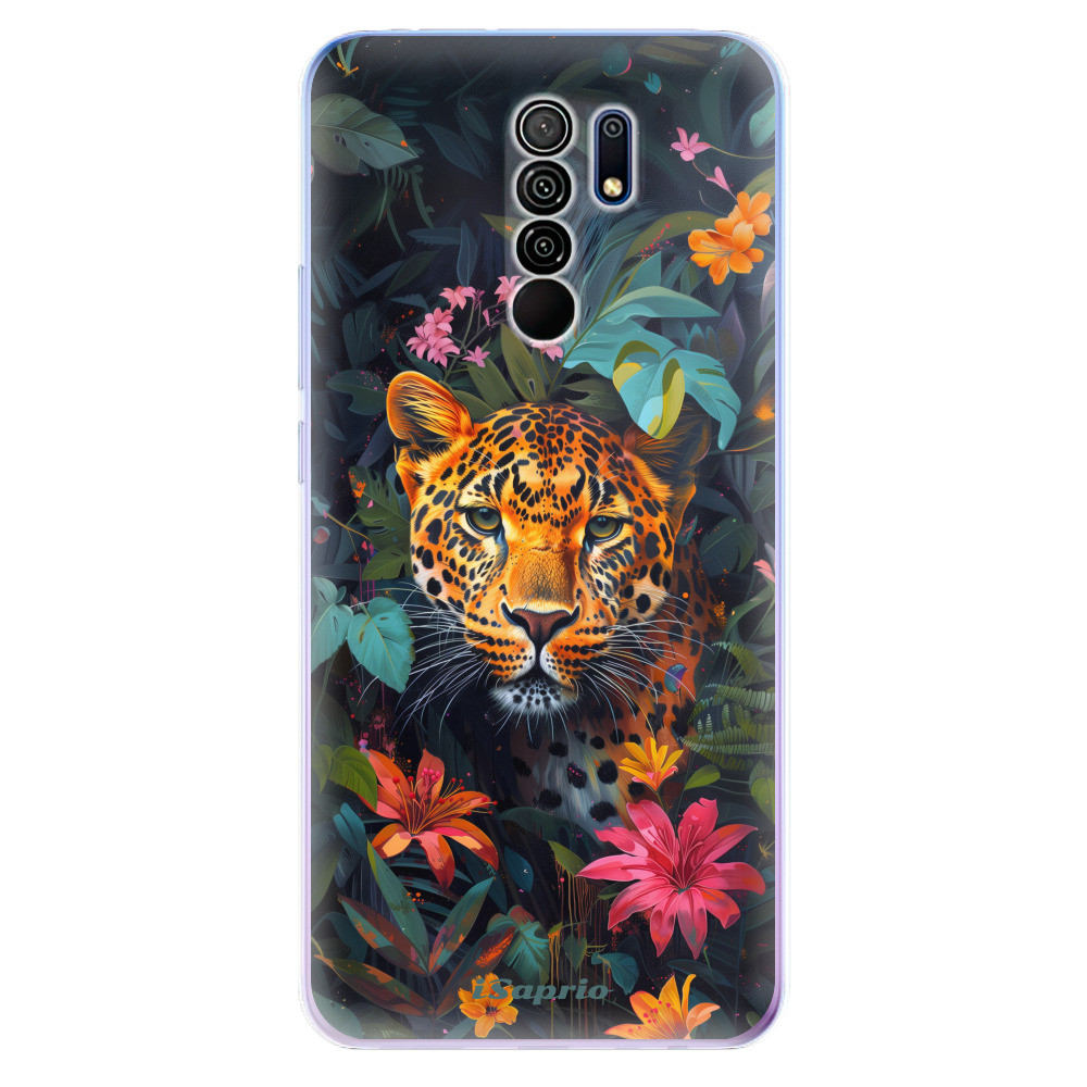 Odolné silikónové puzdro iSaprio - Flower Jaguar - Xiaomi Redmi 9