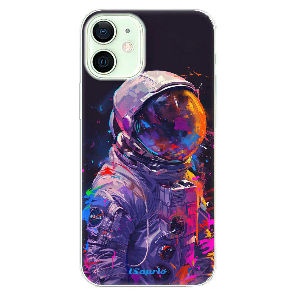 Odolné silikónové puzdro iSaprio - Neon Astronaut - iPhone 12