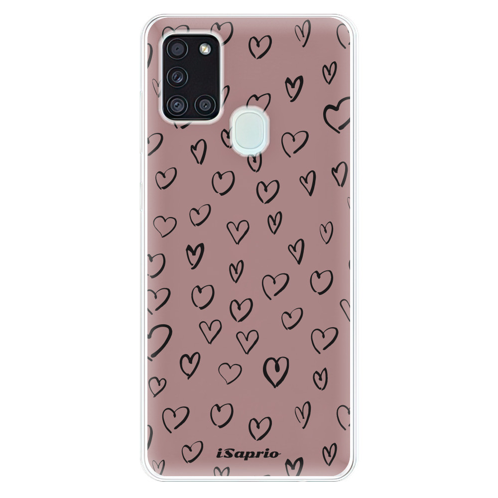 Odolné silikónové puzdro iSaprio - Heart Dark - Samsung Galaxy A21s