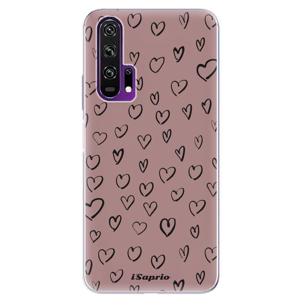 Odolné silikónové puzdro iSaprio - Heart Dark - Honor 20 Pro