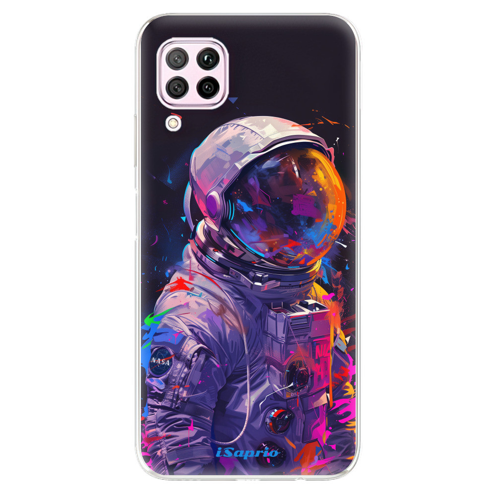 Odolné silikónové puzdro iSaprio - Neon Astronaut - Huawei P40 Lite