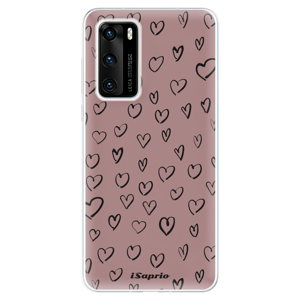 Odolné silikónové puzdro iSaprio - Heart Dark - Huawei P40