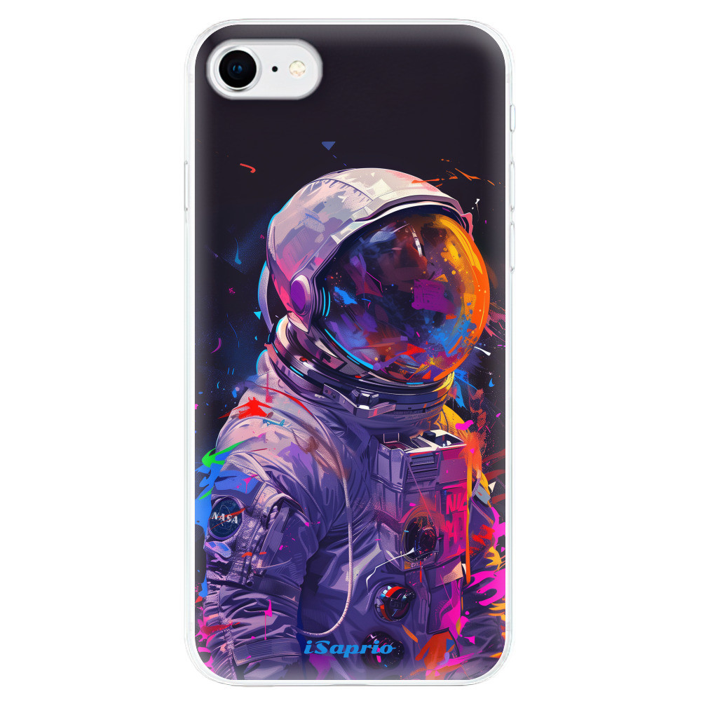 Odolné silikónové puzdro iSaprio - Neon Astronaut - iPhone SE 2020