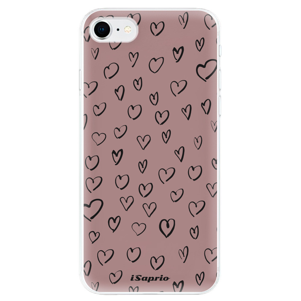 Odolné silikónové puzdro iSaprio - Heart Dark - iPhone SE 2020