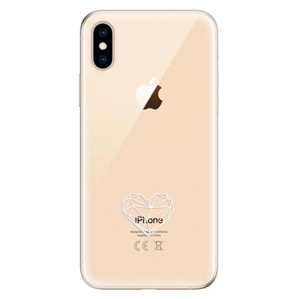 Odolné silikónové puzdro iSaprio - čiré - Digital Love - iPhone XS