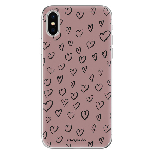 Odolné silikónové puzdro iSaprio - Heart Dark - iPhone X