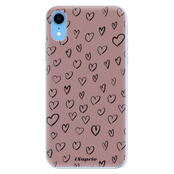 Odolné silikónové puzdro iSaprio - Heart Dark - iPhone XR