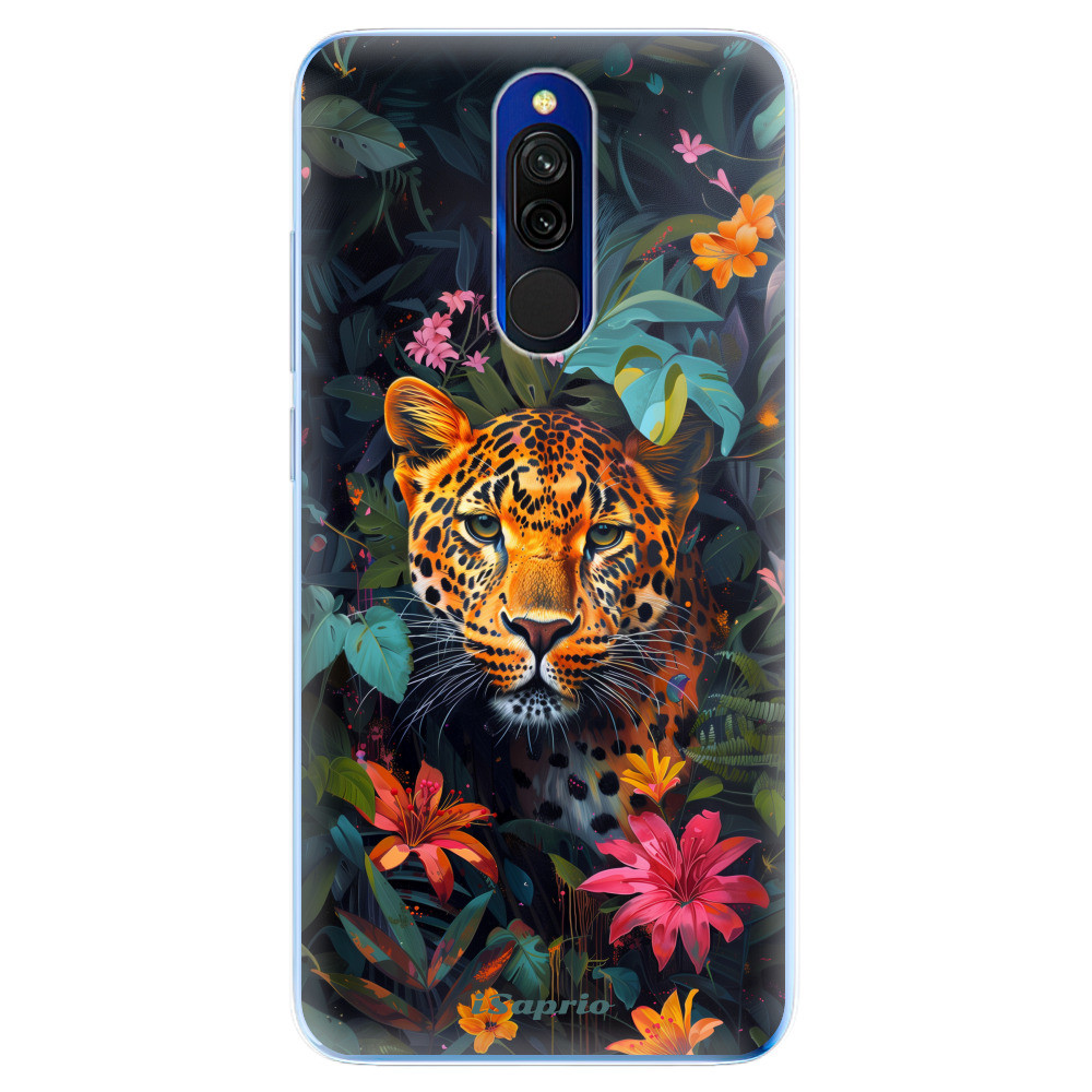 Odolné silikónové puzdro iSaprio - Flower Jaguar - Xiaomi Redmi 8