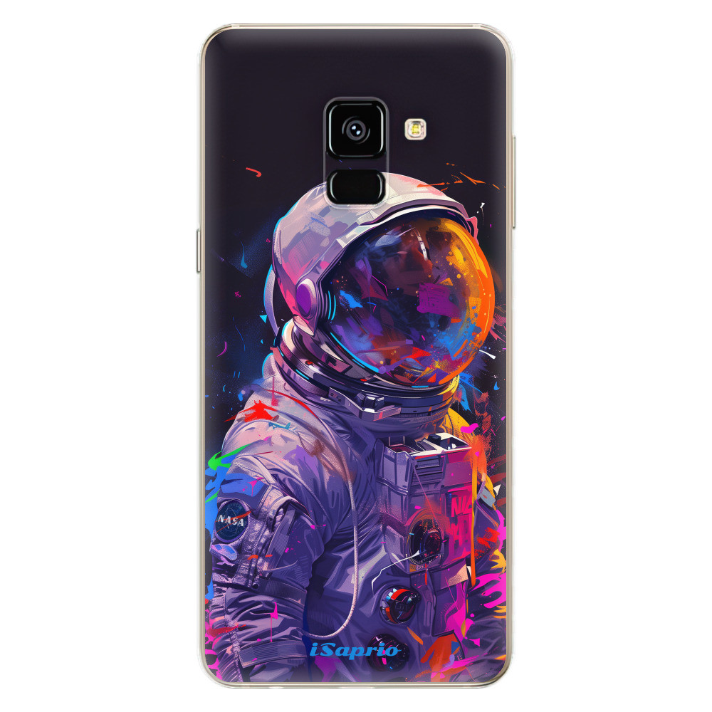 Odolné silikónové puzdro iSaprio - Neon Astronaut - Samsung Galaxy A8 2018