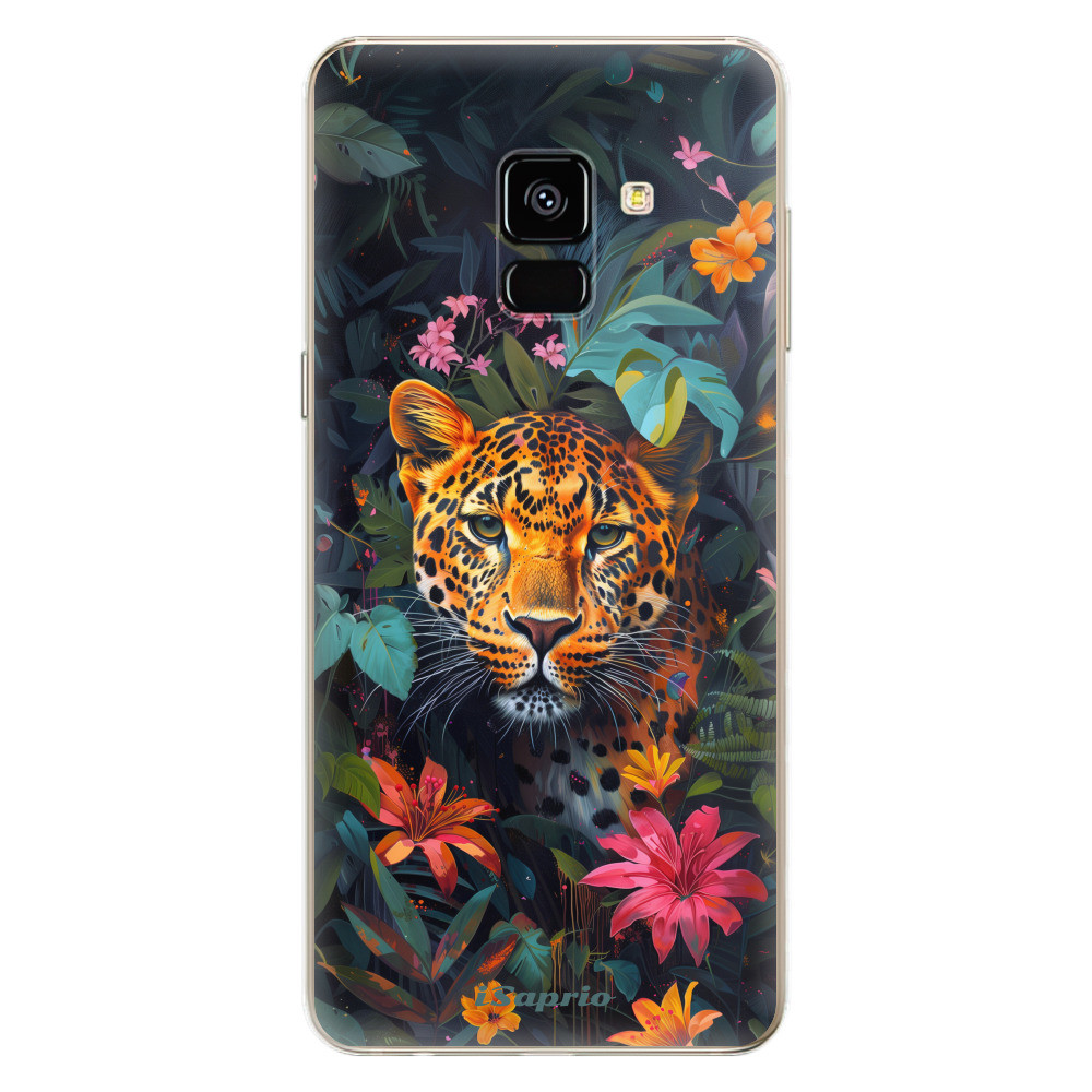 Odolné silikónové puzdro iSaprio - Flower Jaguar - Samsung Galaxy A8 2018