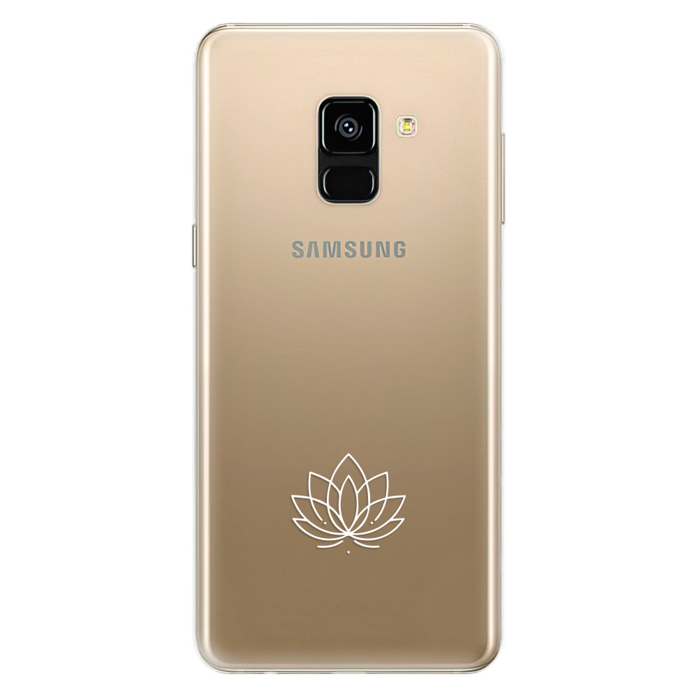 Odolné silikónové puzdro iSaprio - čiré - Lotos - Samsung Galaxy A8 2018