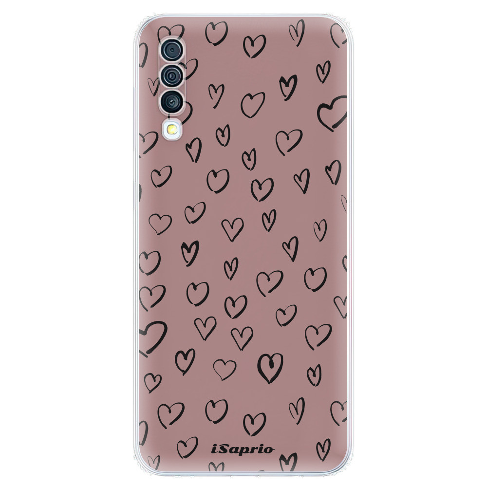 Odolné silikónové puzdro iSaprio - Heart Dark - Samsung Galaxy A50