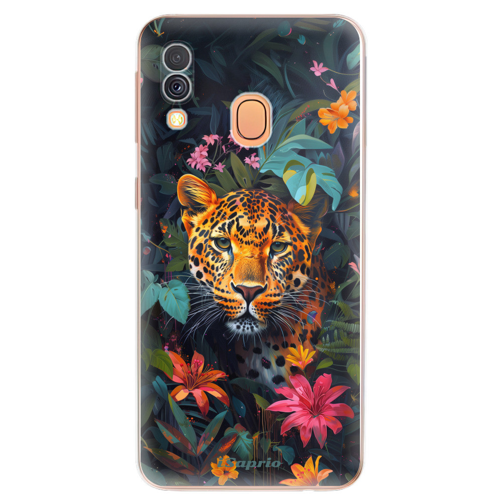 Odolné silikónové puzdro iSaprio - Flower Jaguar - Samsung Galaxy A40