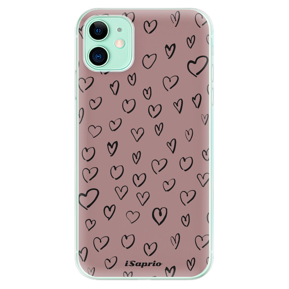 Odolné silikónové puzdro iSaprio - Heart Dark - iPhone 11