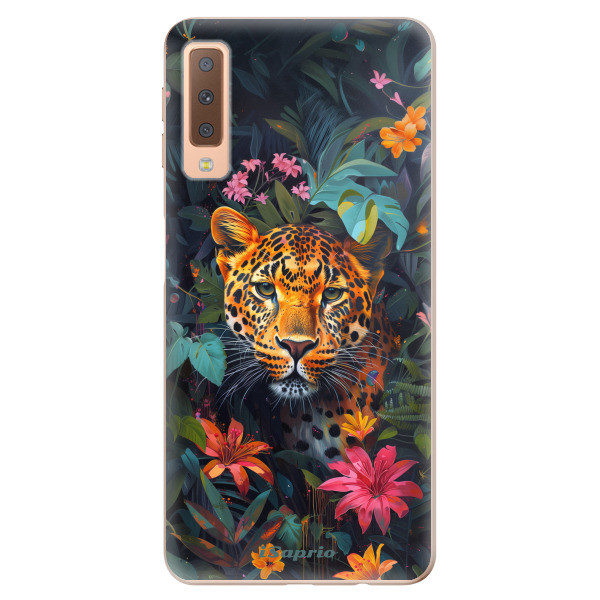 Odolné silikónové puzdro iSaprio - Flower Jaguar - Samsung Galaxy A7 (2018)