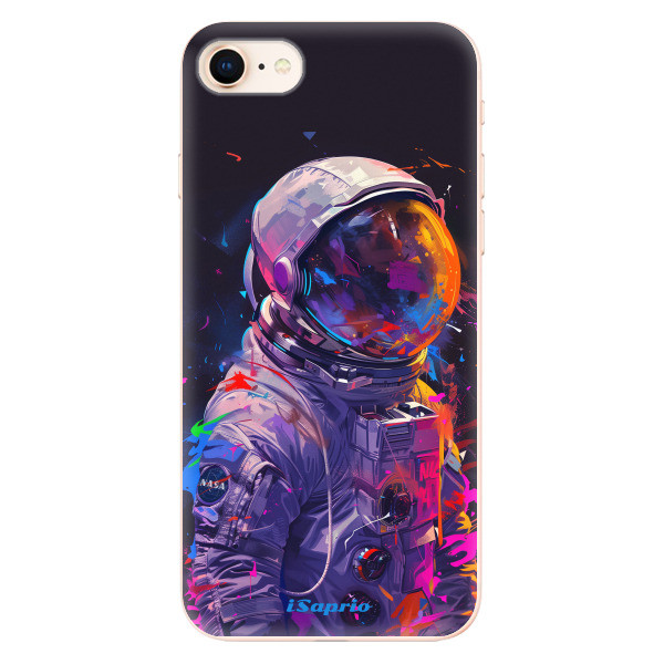 Odolné silikónové puzdro iSaprio - Neon Astronaut - iPhone 8